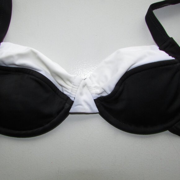 UJENA Black White Underwire Bikini Top - Med - Picture 4 of 9